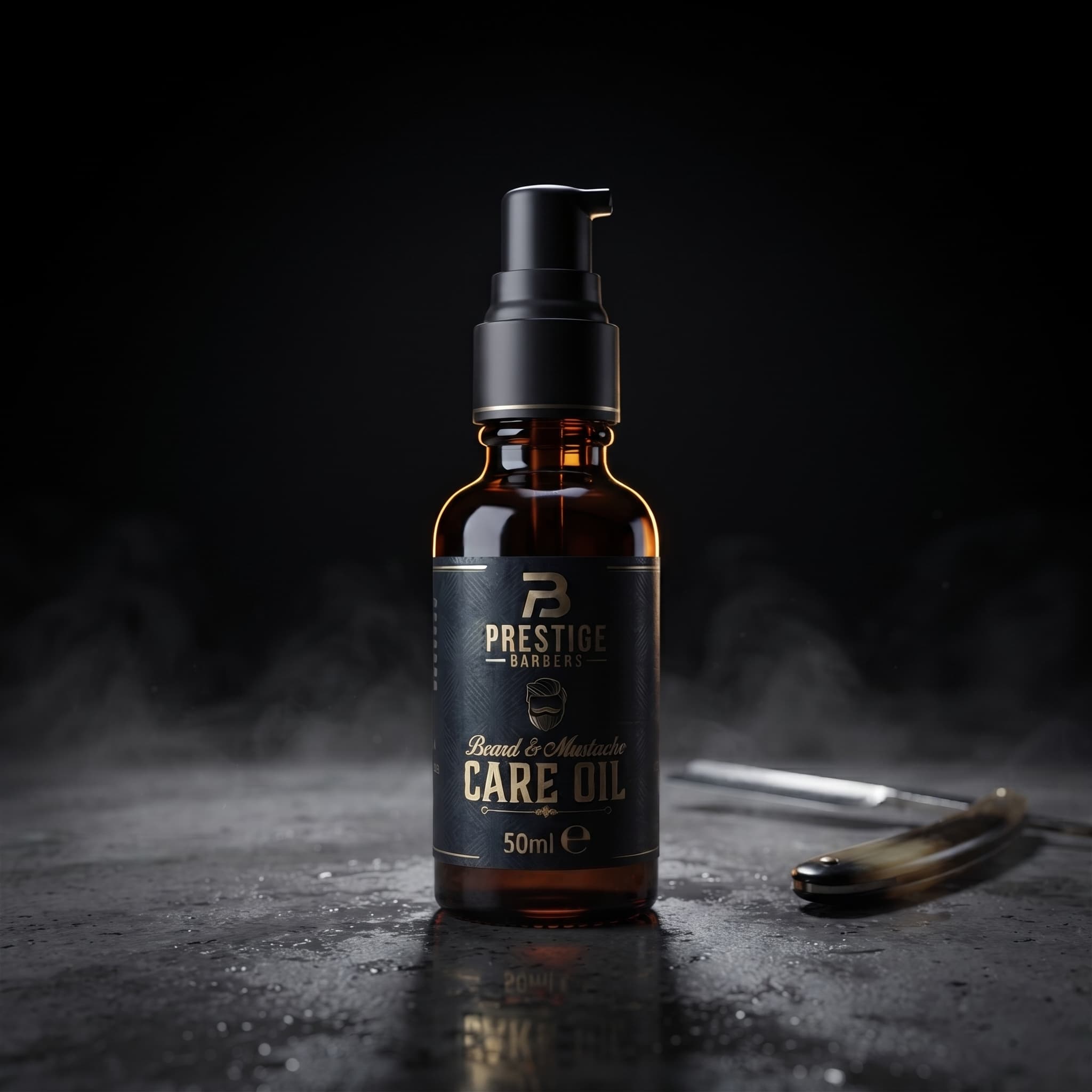 Beard & Mustache Care Oil — Barse Pro-Design. Verzorgt en voedt baard & snor. 50ml.