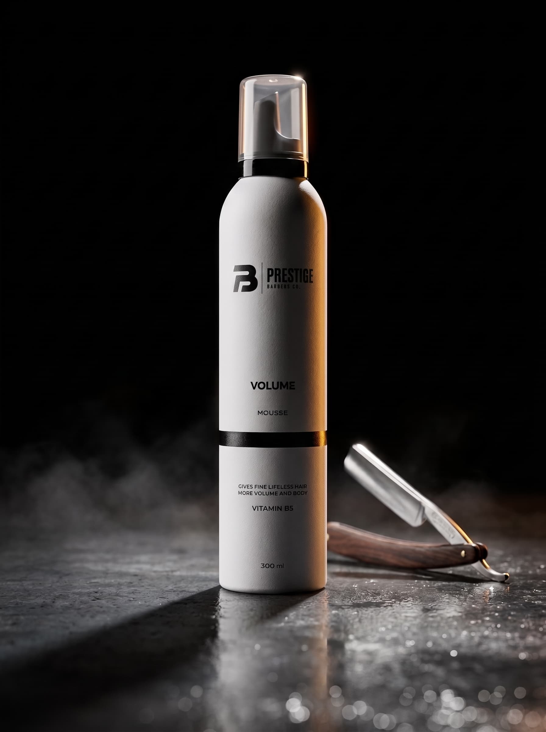 Volume Mousse — Vitamine B5. Geeft futloos haar body en volume. 300ml.